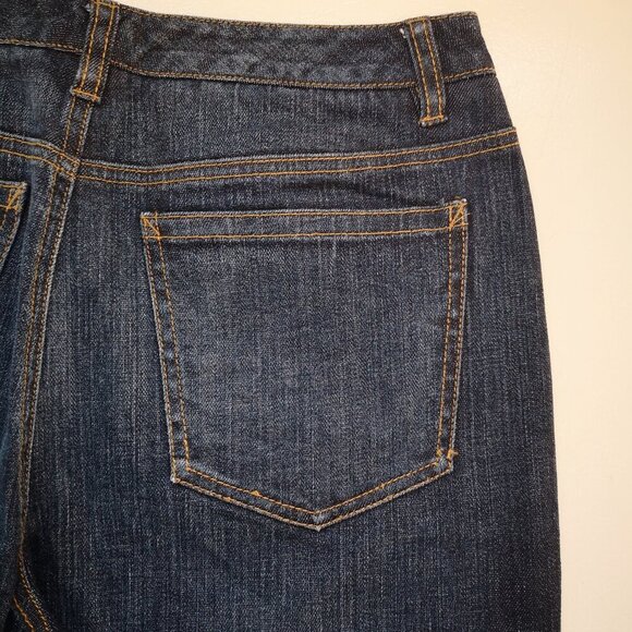 Talbots Stretch Ladies Size 8 Straight Leg Dark Wash Jeans - Picture 6 of 15